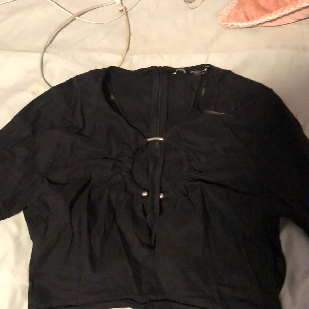 Zara crop shirt